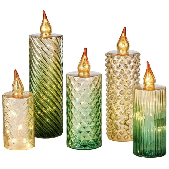 Set de 5 Velas LED de Vidrio foto 2