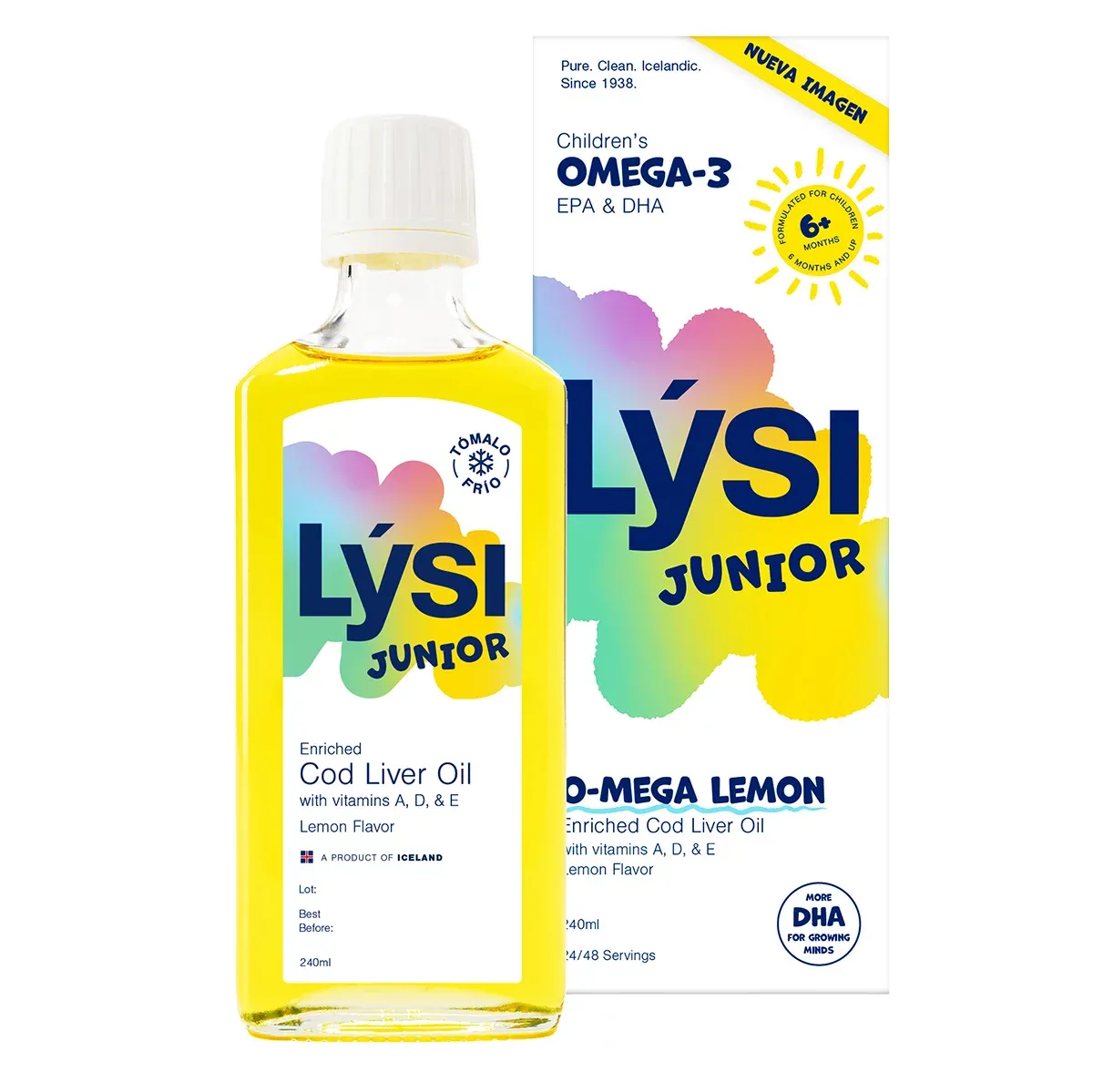 LYSI JR Aceite de Higado de Bacalao para niños Sabor Limón