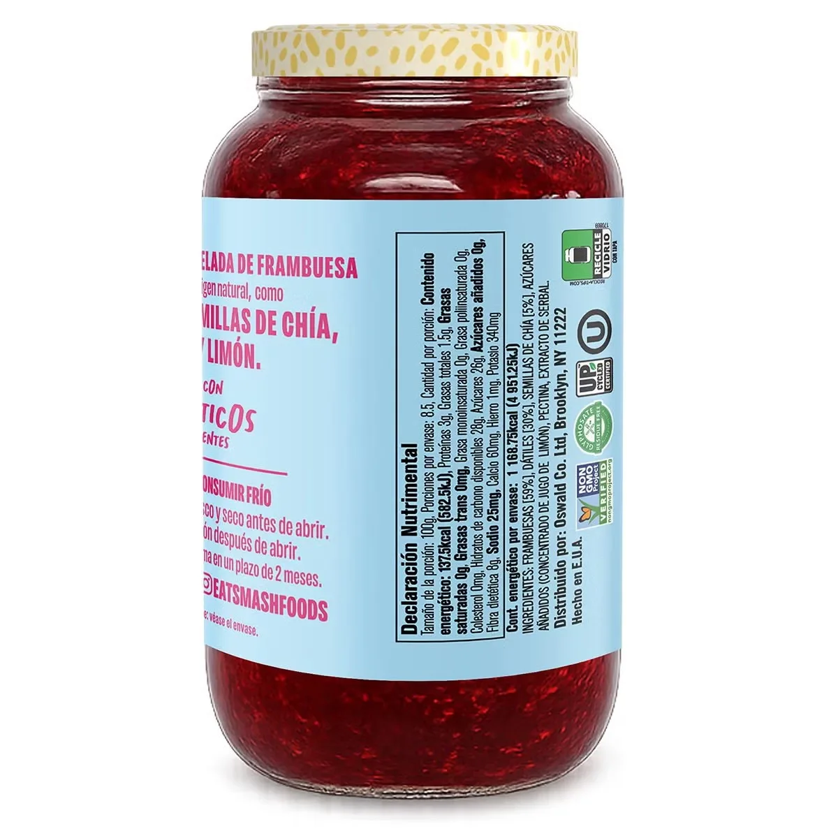 Smash Foods Mermelada de Frambuesa 850 g foto 3