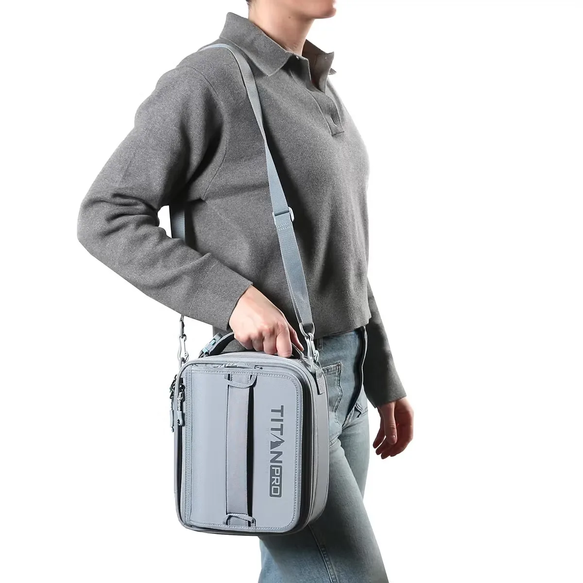 Titan Lonchera Expandible con Accesorios Gris foto 3