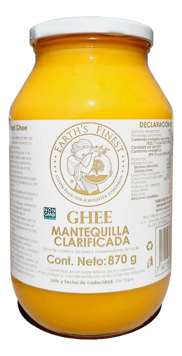 Earth's Finest Ghee Mantequilla Clarificada 870 g