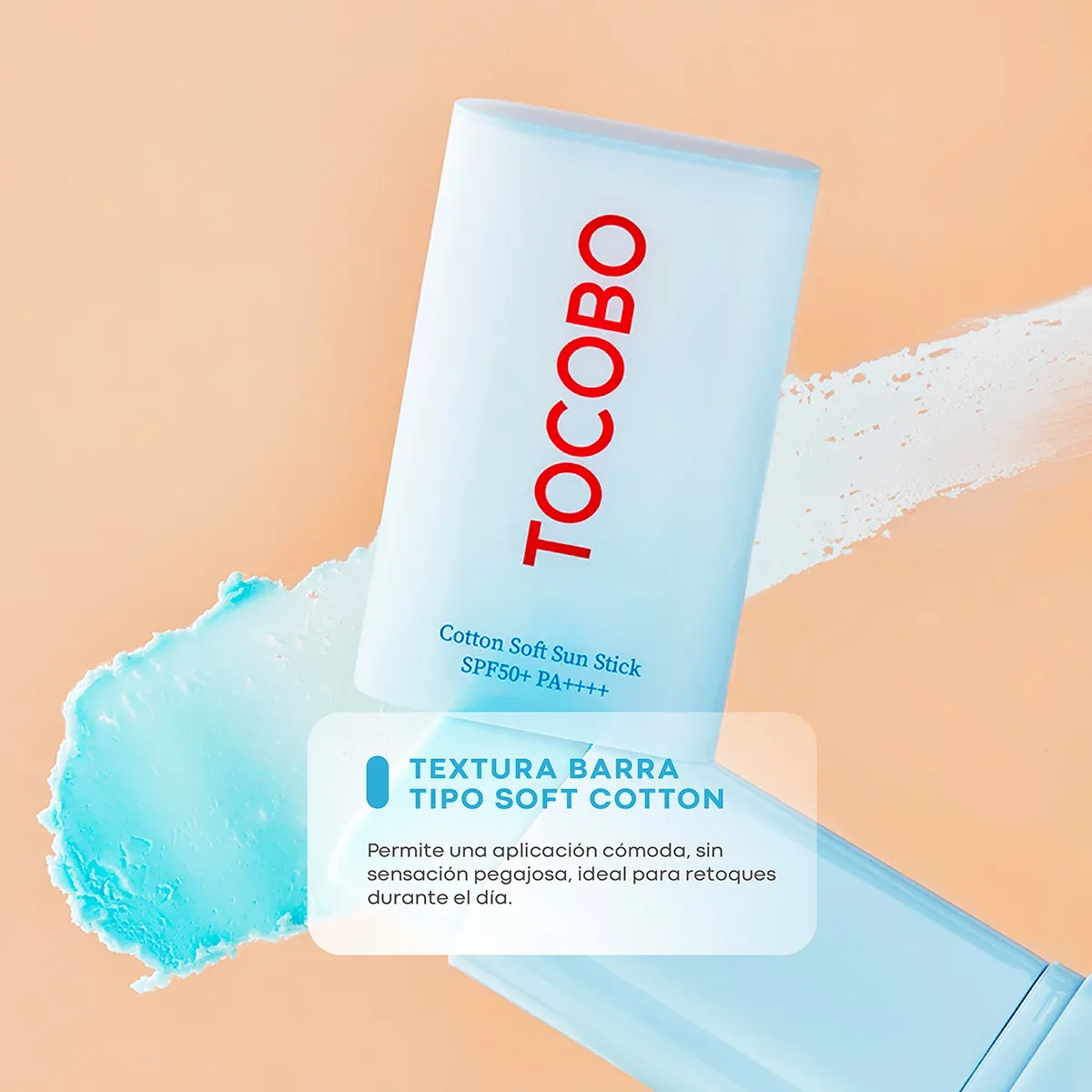 Tocobo Cotton Soft Sun Stick Protector Solar SPF50 + PA++++ 2 pzas foto 5
