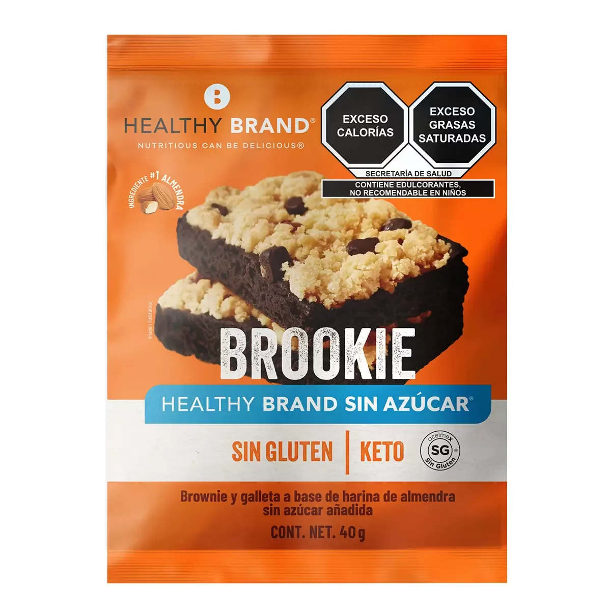 Healthy Brand Brookies 10 pzas de 40 g foto 3