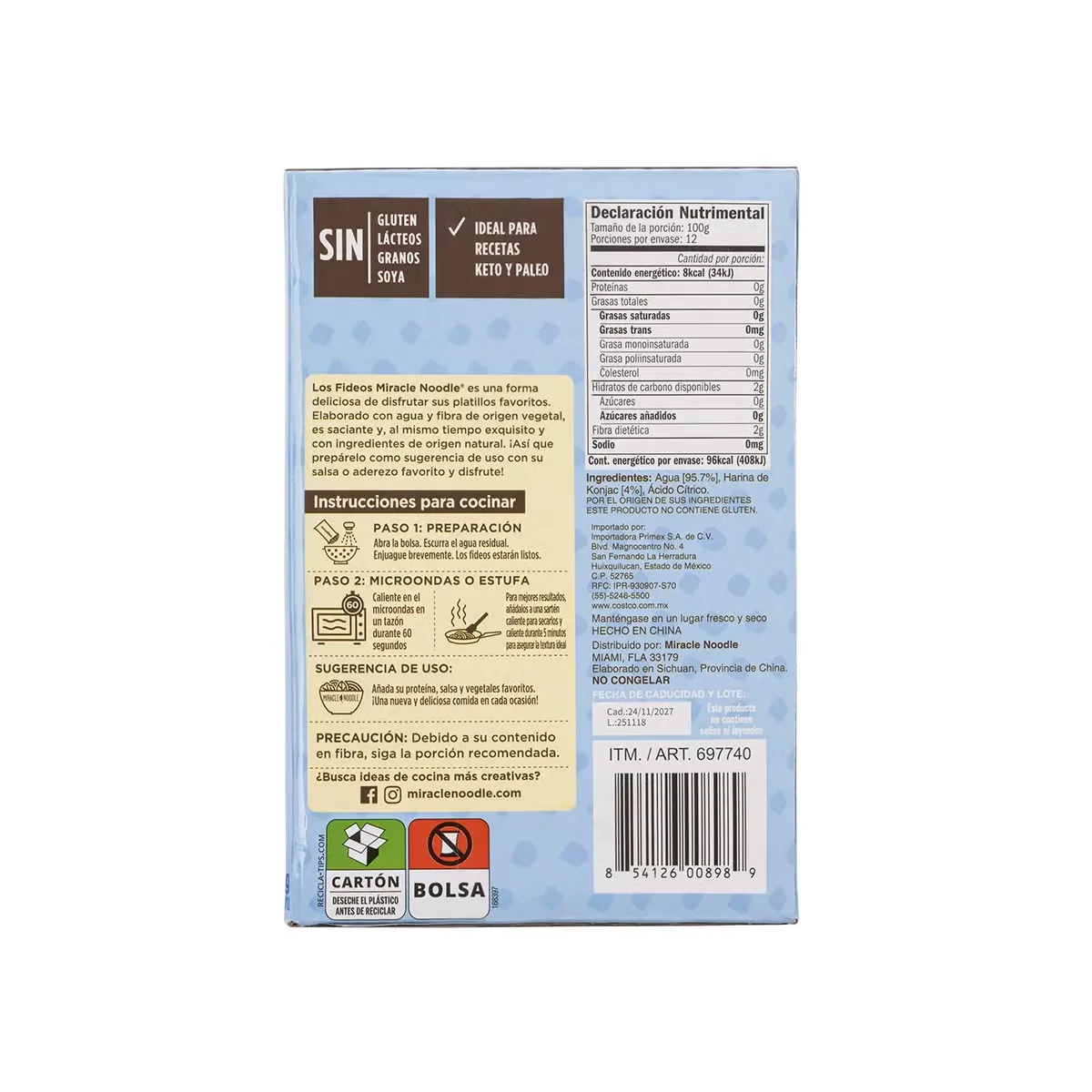 Miracle Noodles Pasta de Konjac 6 / 200 g foto 3