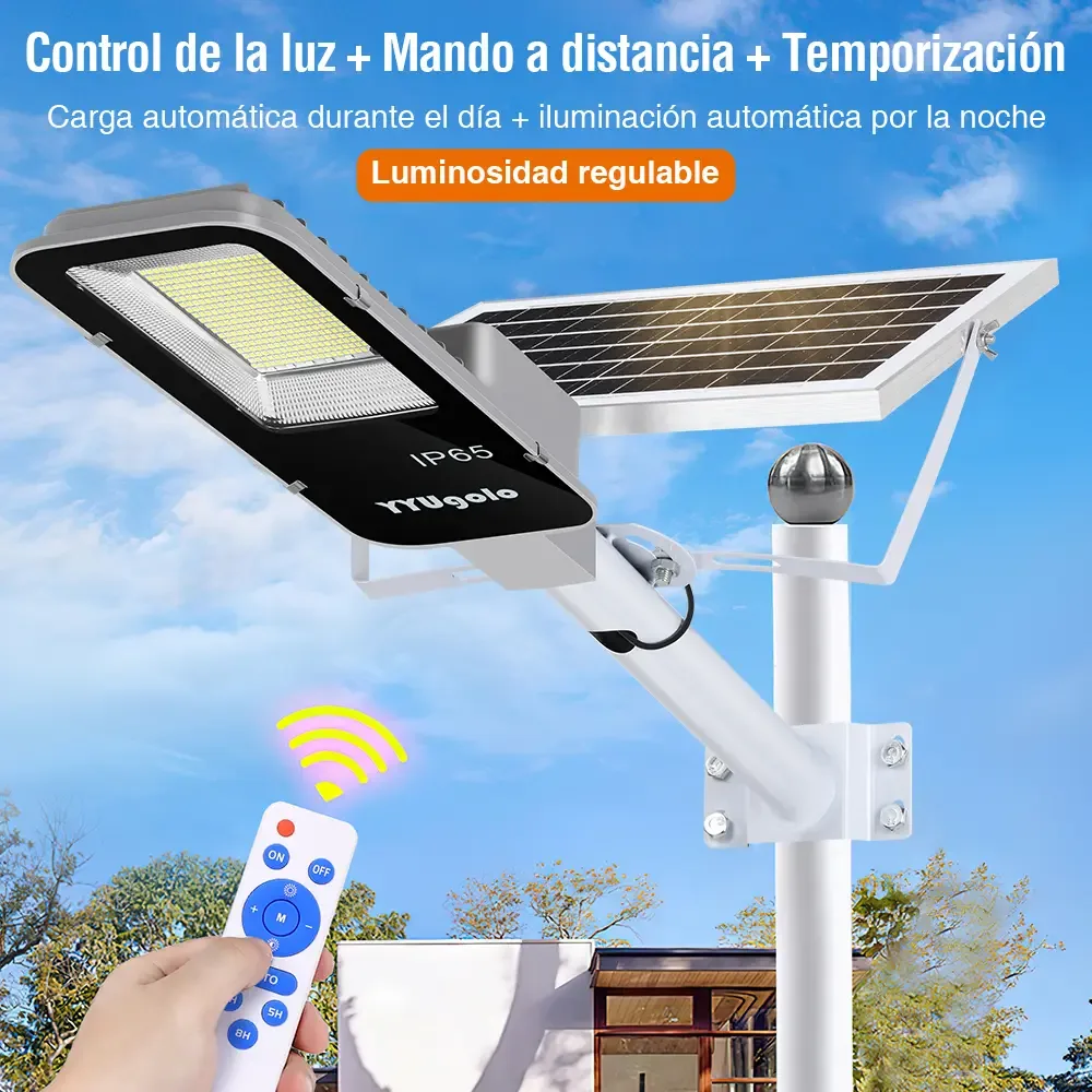 Lampara Led Solar Luminaria Suburbana Alumbrado Publico 300w foto 3