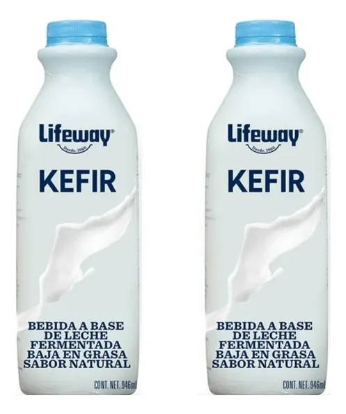 Bebida Lifeway Kefir Sabor Natural Baja Grasa 946ml (2pzas)