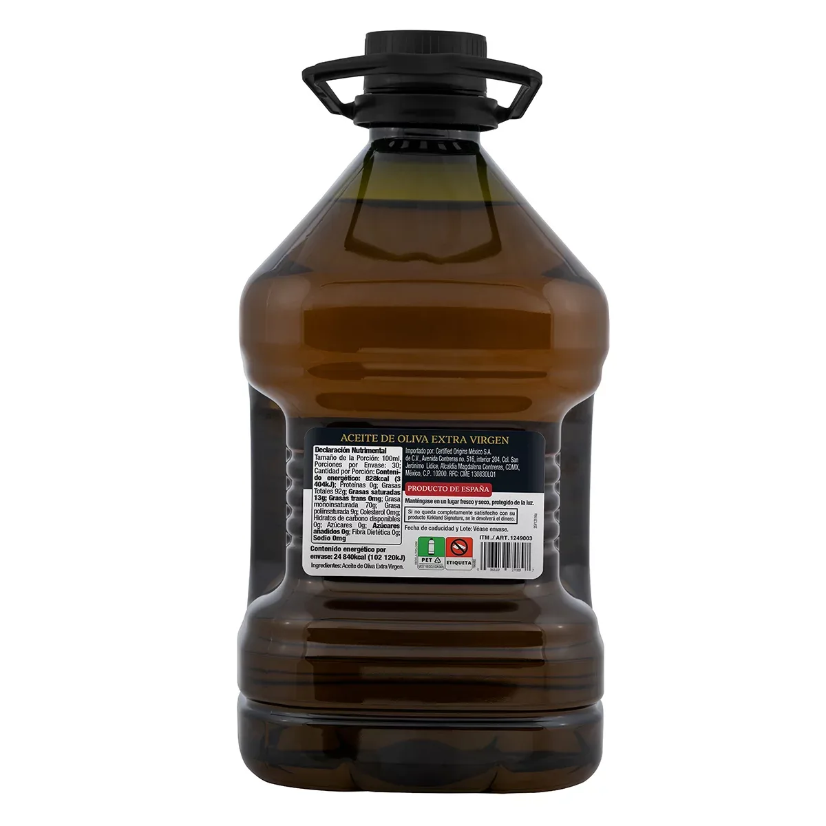 Kirkland Signature Aceite de Oliva Extra Virgen 3 l foto 2