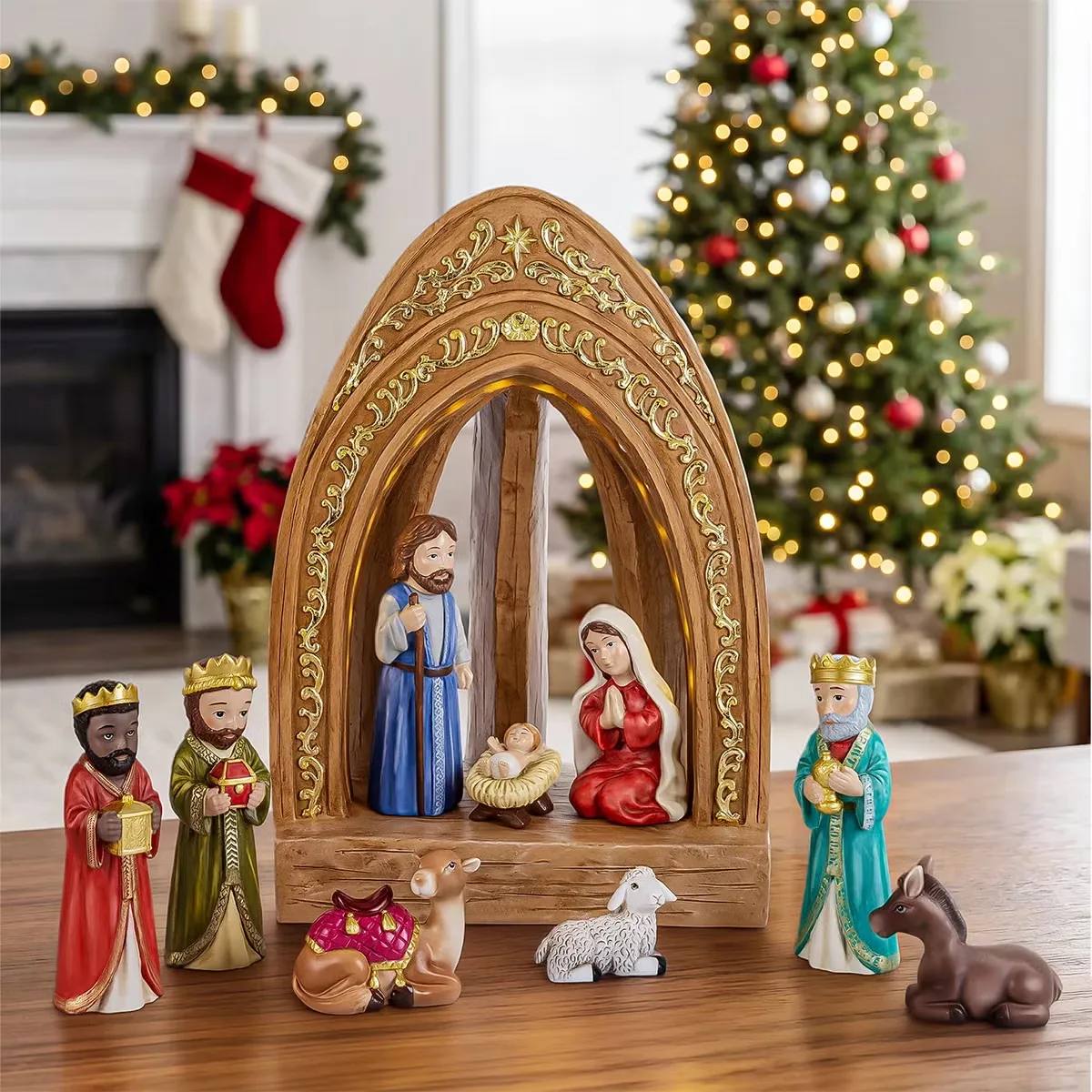 Nacimiento con Luces LED 11 Pzas.