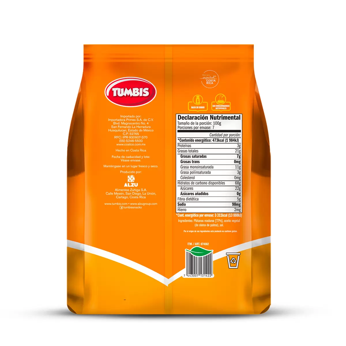 Tumbis Plátano Maduro En Tiras 700 g foto 2