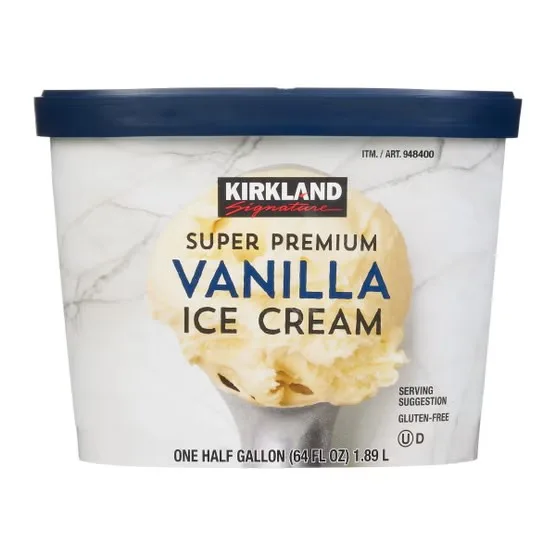 Kirkland Signature Helado De Crema Vainilla (2 Pzas De 1.89 L) (1 pieza)