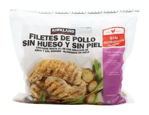 Pechuga de Pollo Sin Hueso y Sin Piel Kirkland Signature 2.94 kg.