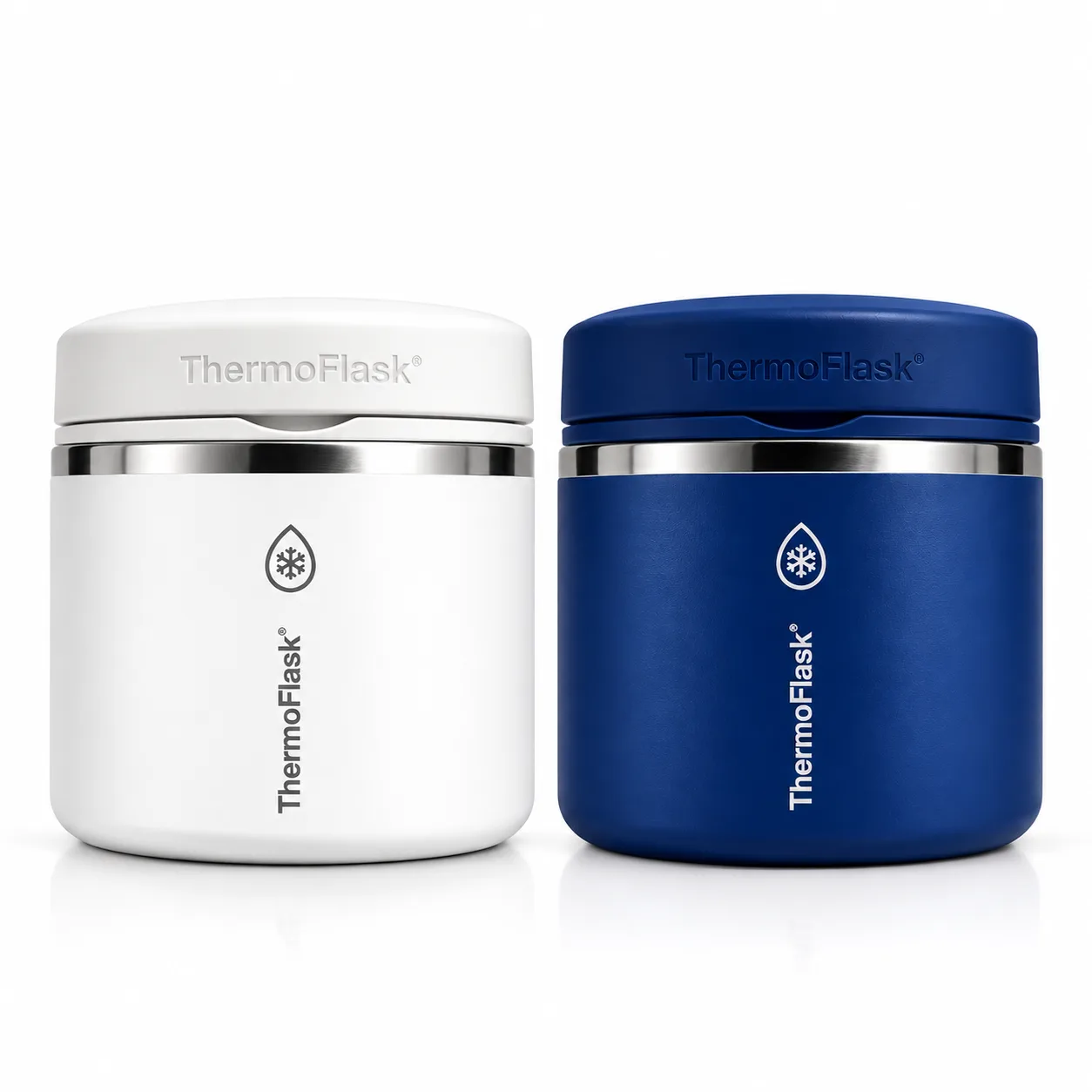 Recipiente Para Comida Thermoflask 2pack 591ml 12hr Caliente blanco - azul