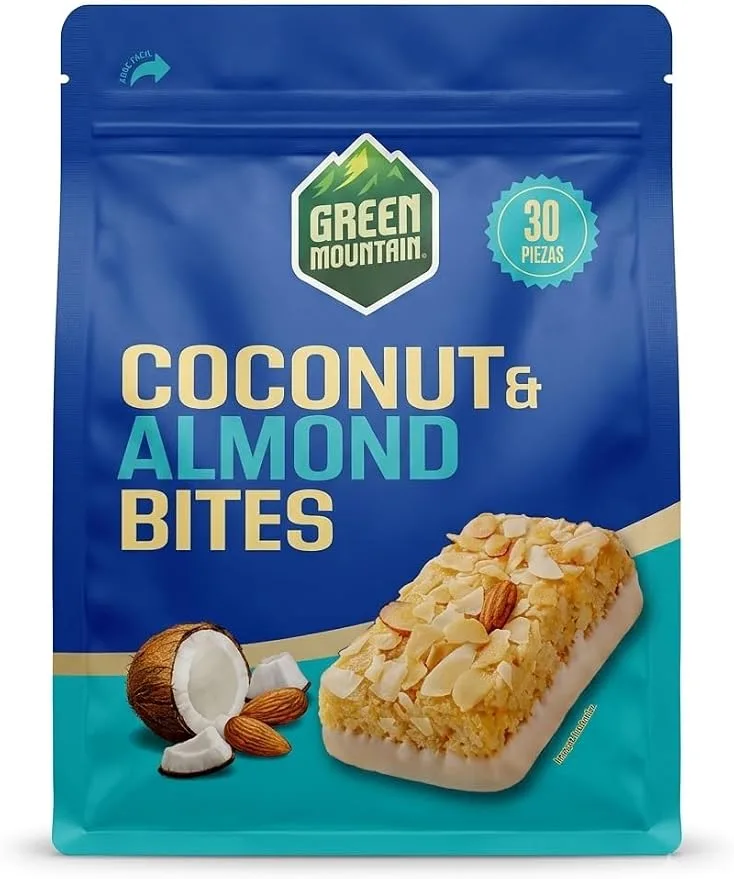 Green Mountain Coconut & Almond Bites Barritas Coco y Almendras 30 pz
