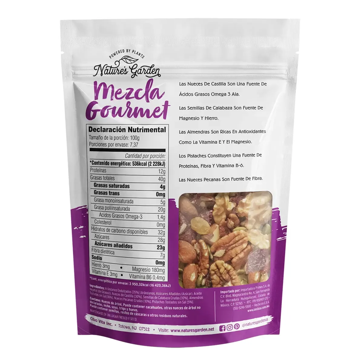 Nature's Garden Mezcla Gourmet de Nueces y Arándanos 737 g foto 2