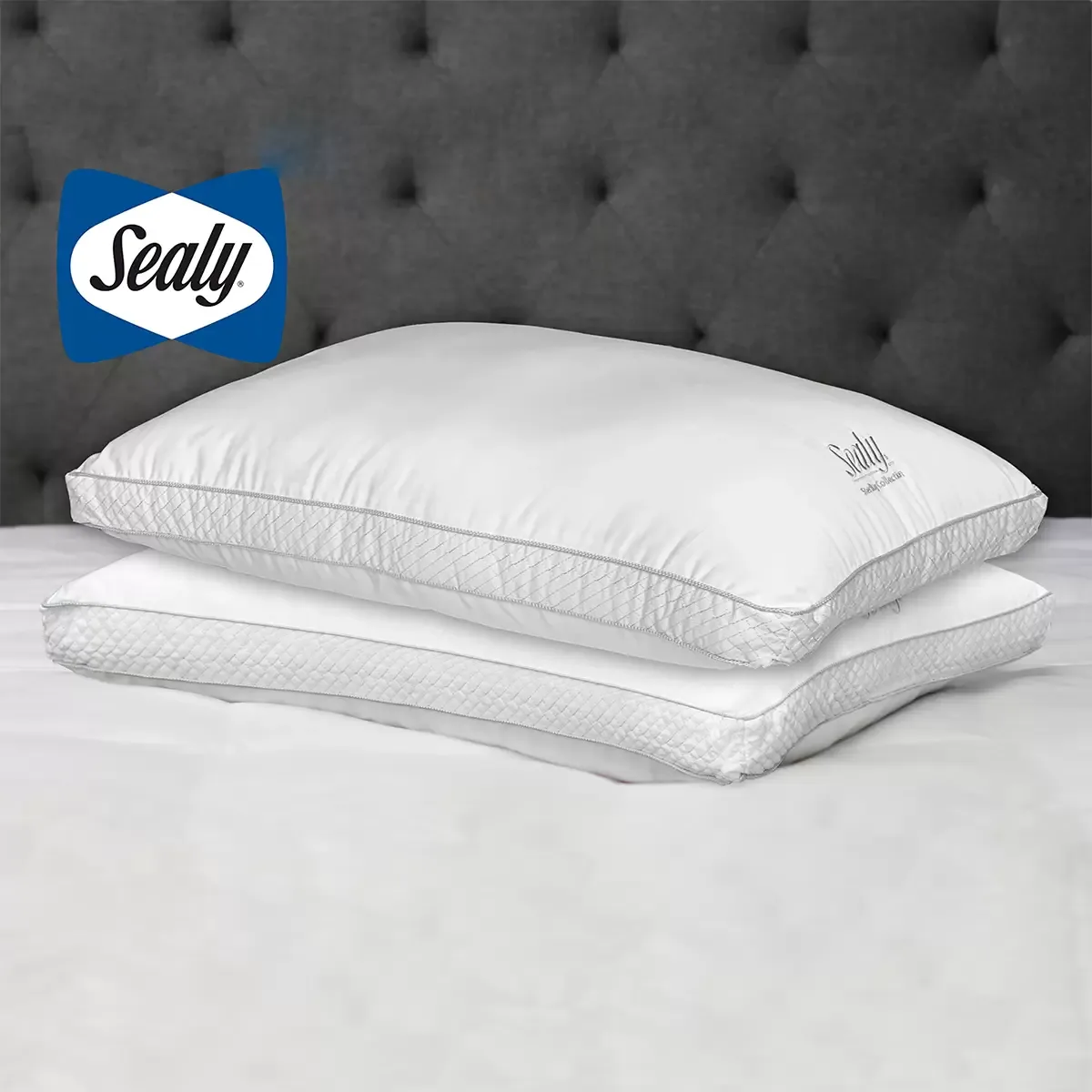 Sealy, Juego de 2 Almohadas de Plumón Alternativo Estandar o Queen
