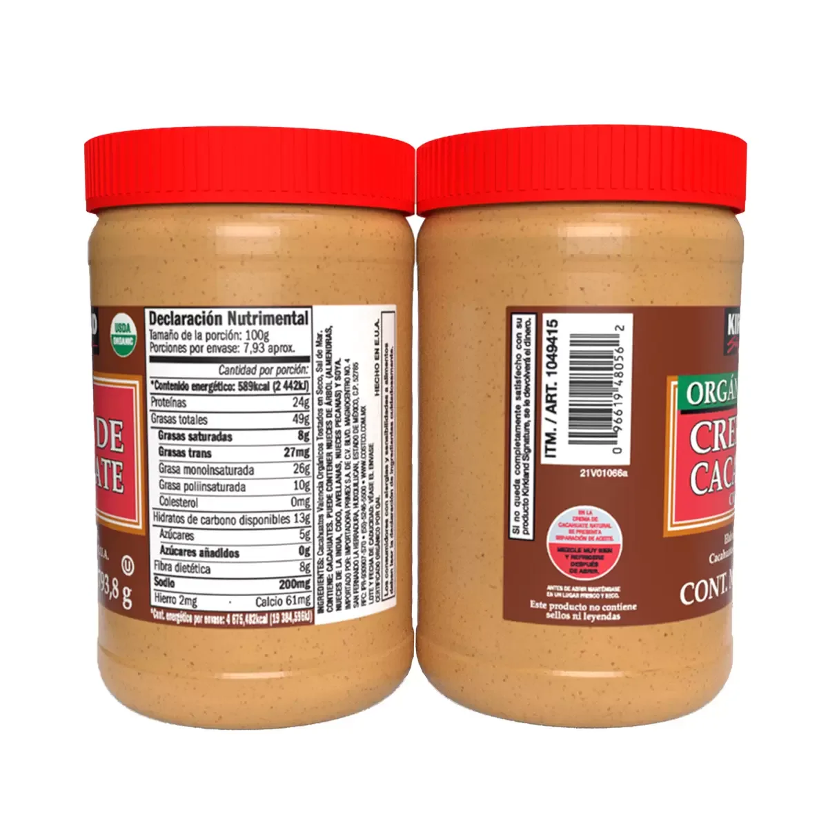 Kirkland Signature Crema de Cacahuate Orgánica 2 pzas de 793.8 g foto 3